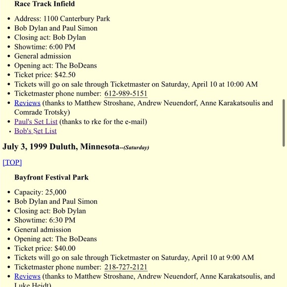 Bob Dylan, 1999 Concert Merch, Size L - Picture 6 of 6